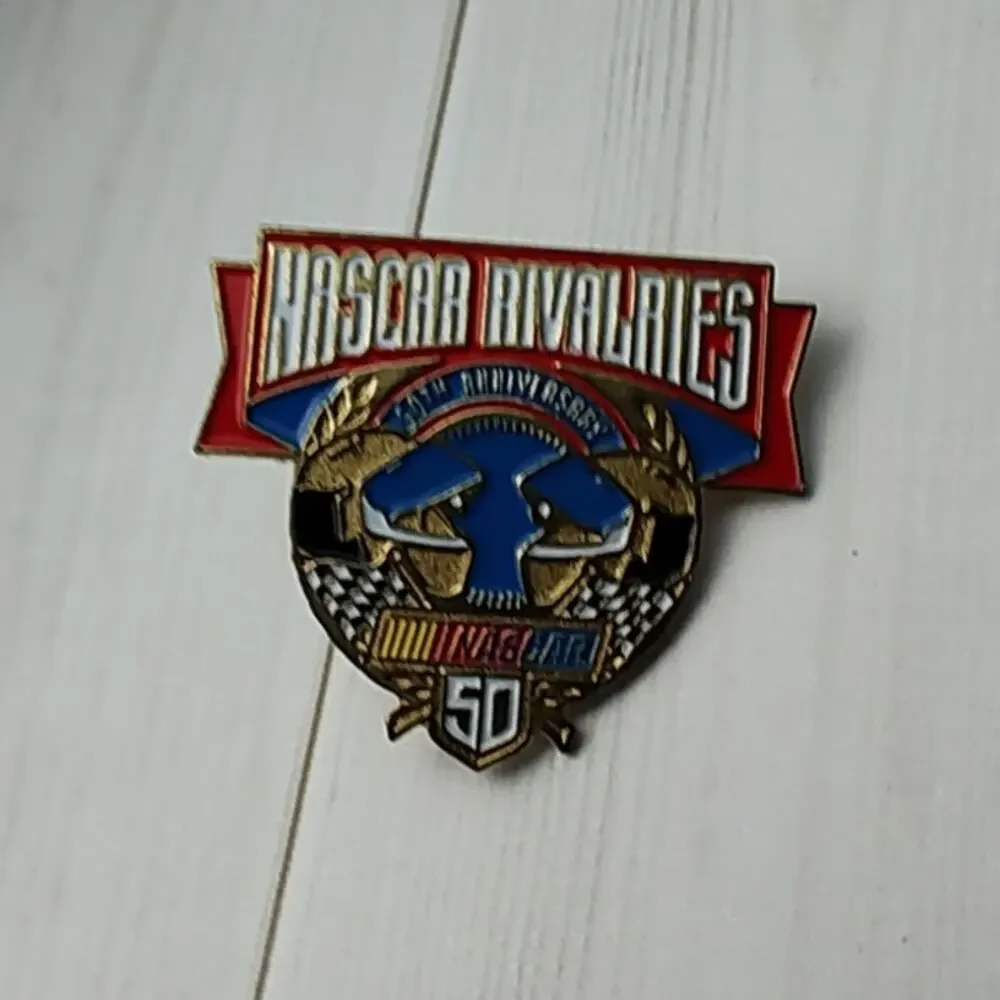 NASCAR Rivalries 50th Anniversary 1948 - 1998 Racing Race Car Racecar Pin Button